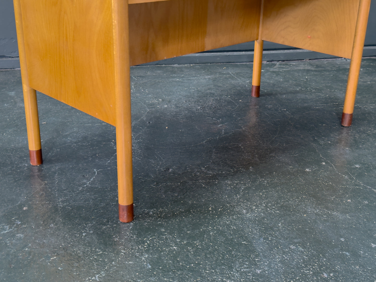 Beech and Teak Desk