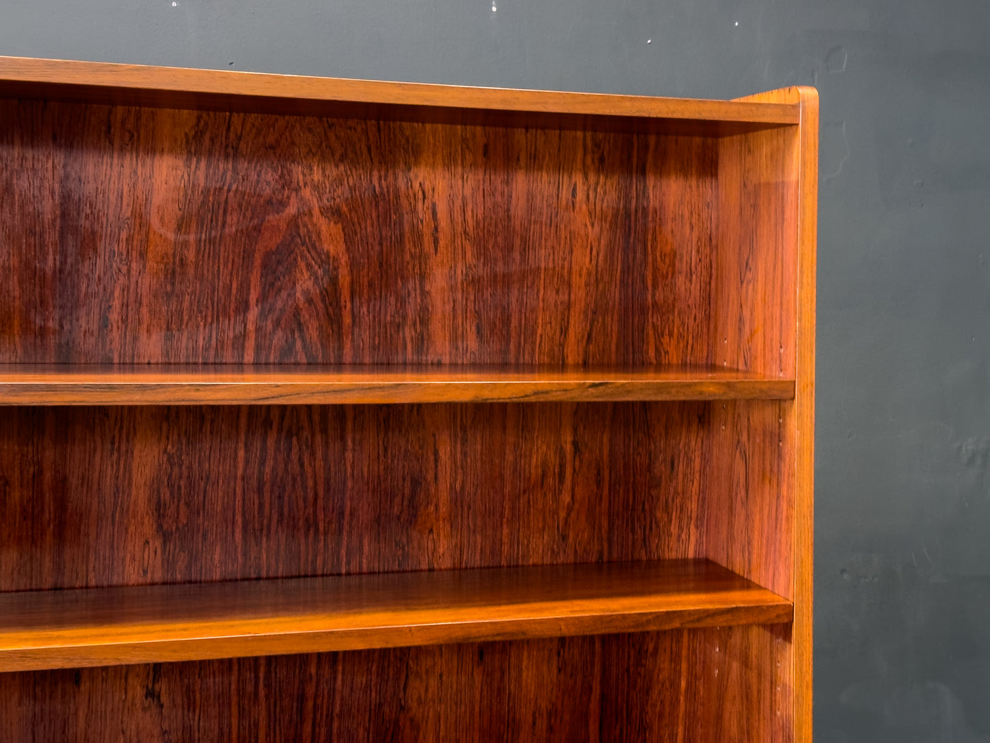 Rosewood Bureau with Tambour and Shelves by Johannes Sorth for Bornholm