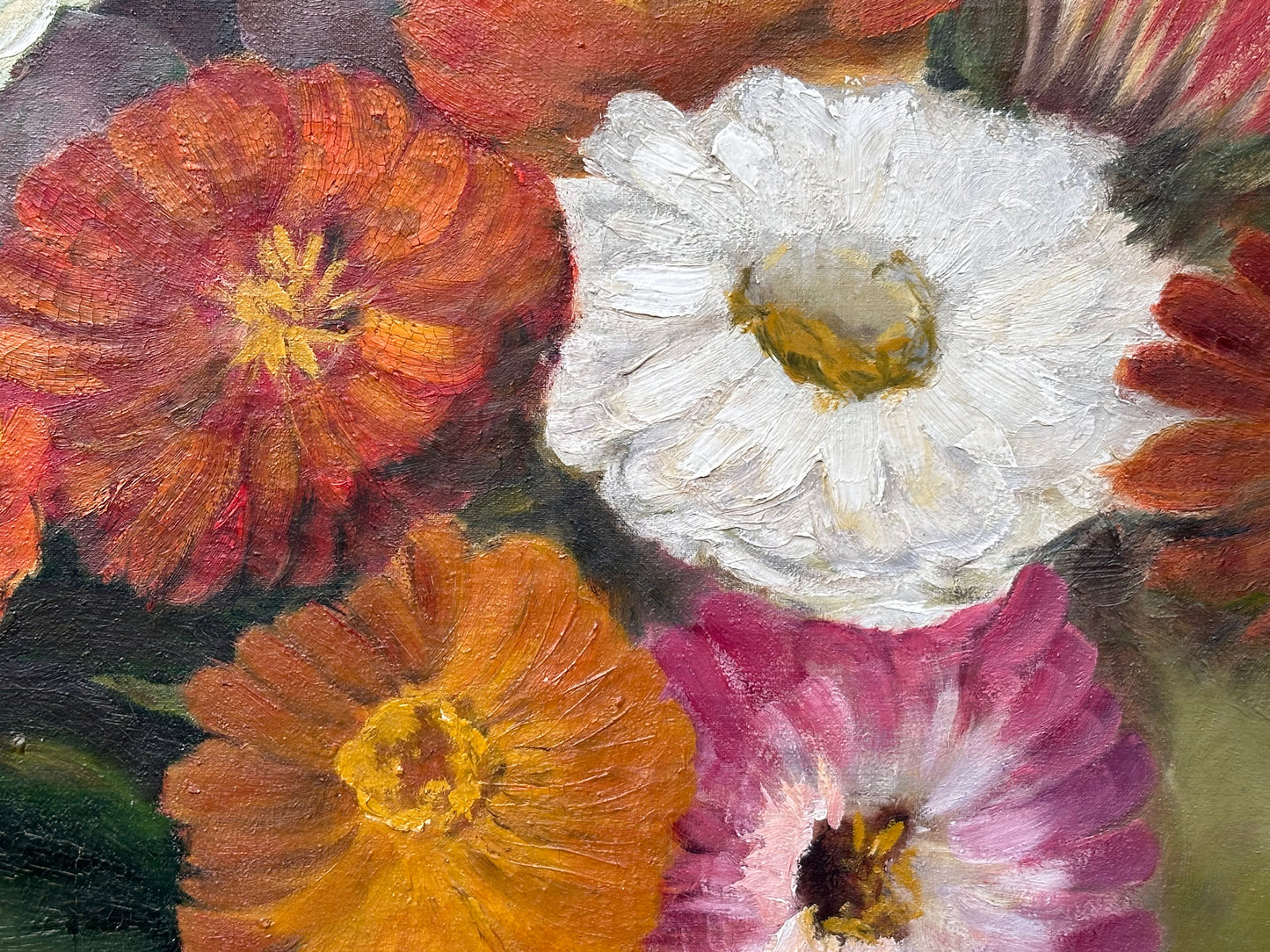 Yard sale Floral Still Life Painting