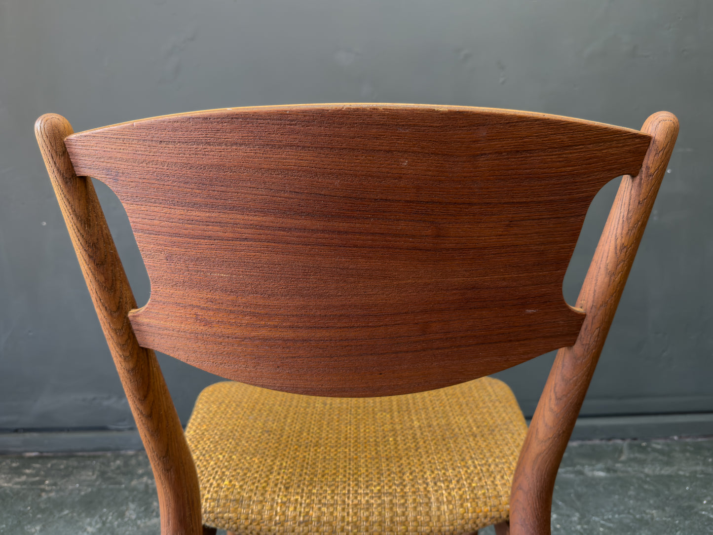 Set of 6 Teak Upholstered Dining Chairs