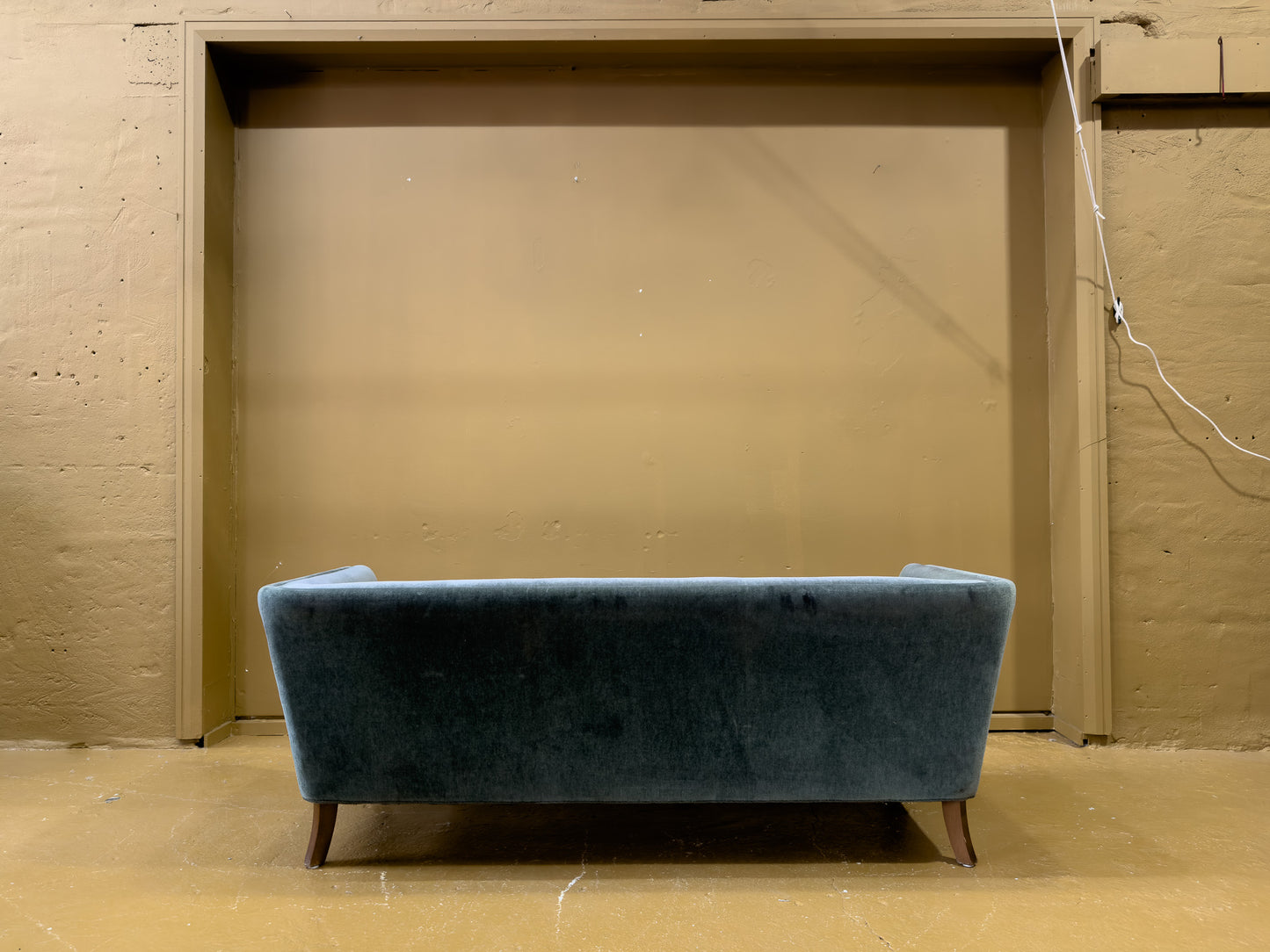 Blue Velvet 1950s Sofa