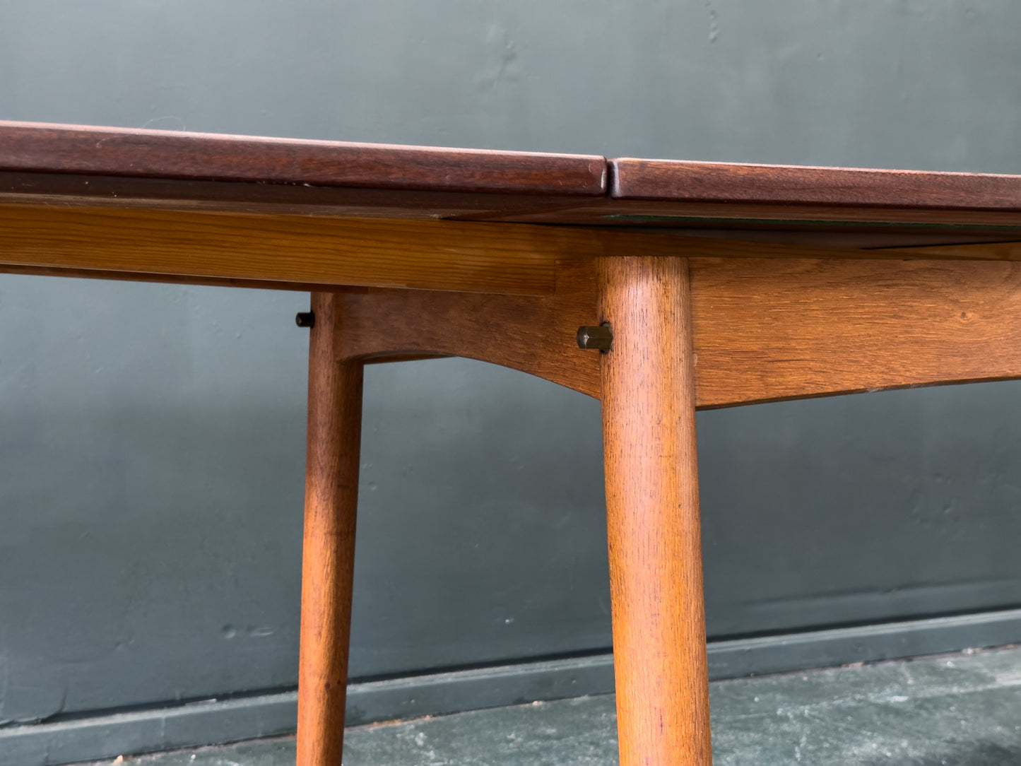 Teak Dining Table with Two Pull Out Leaves