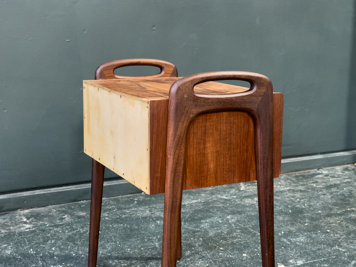Teak Bedside Table with Two Drawers
