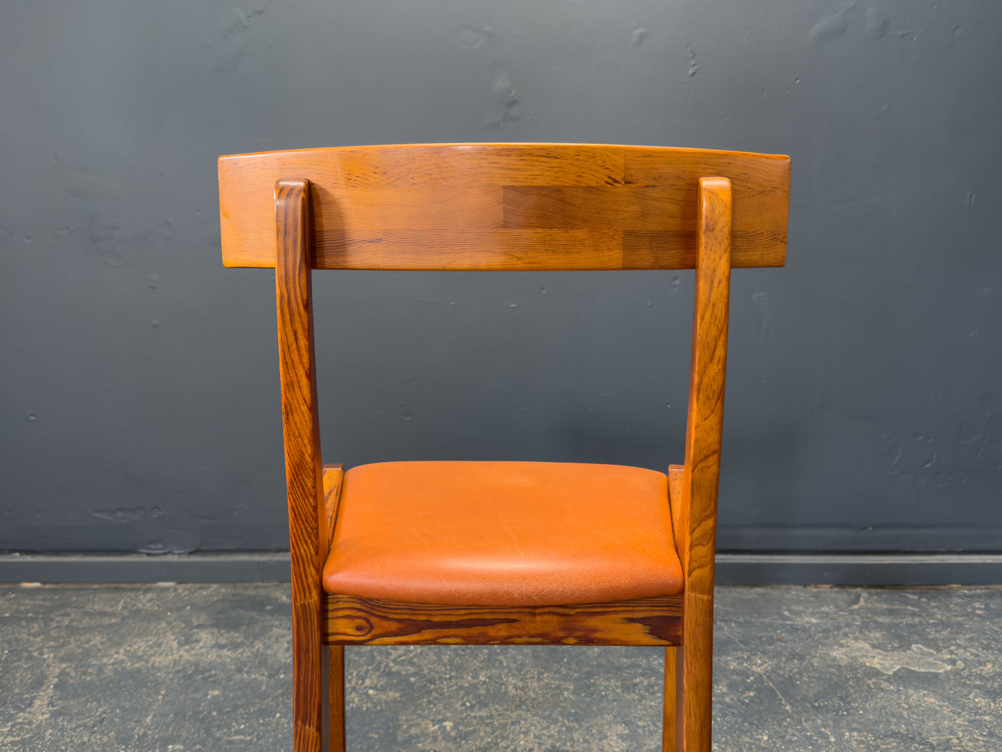 Set of 6 Tan Leather Dining Chairs