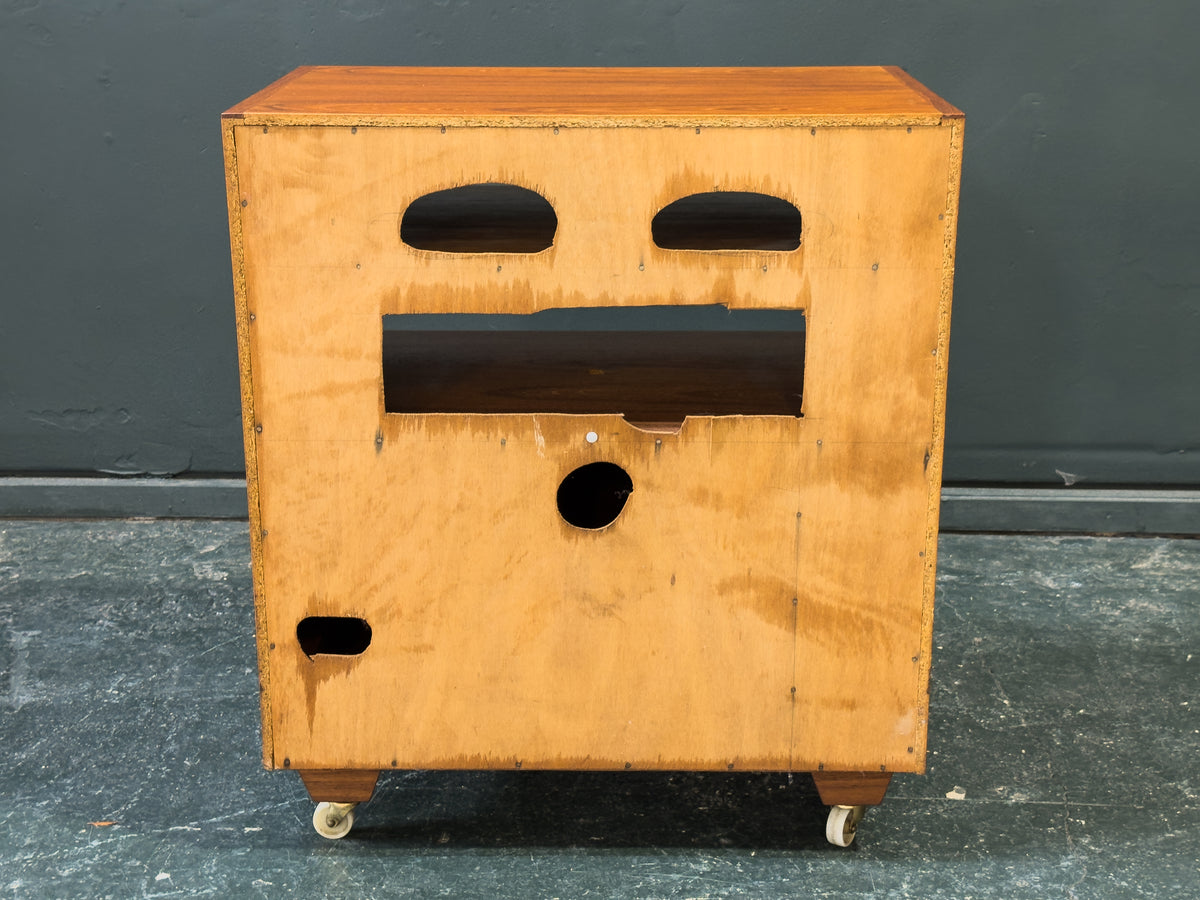 Teak Hi-Fi Unit on Wheels
