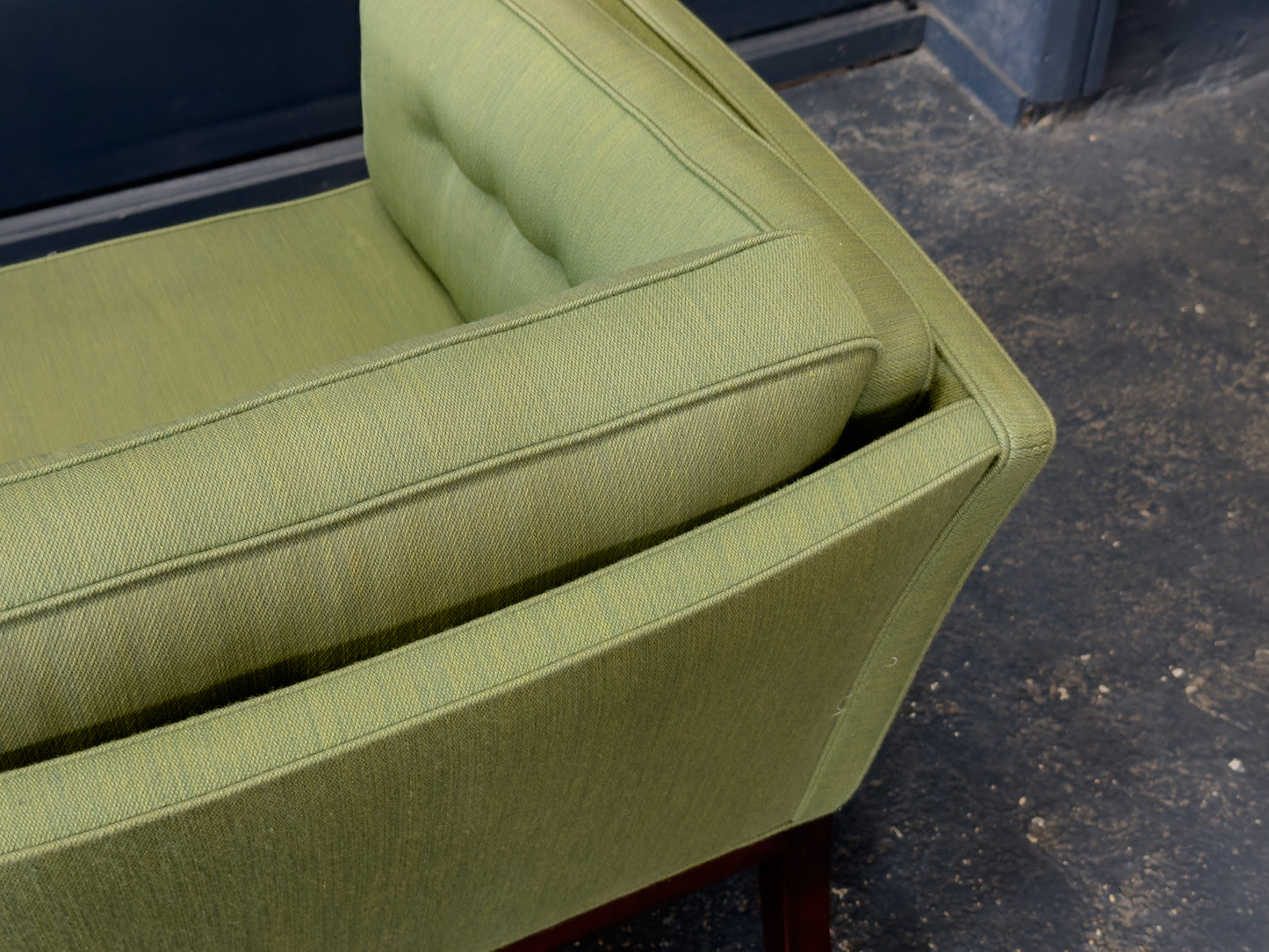 Green Upholstered Two Seater Sofa