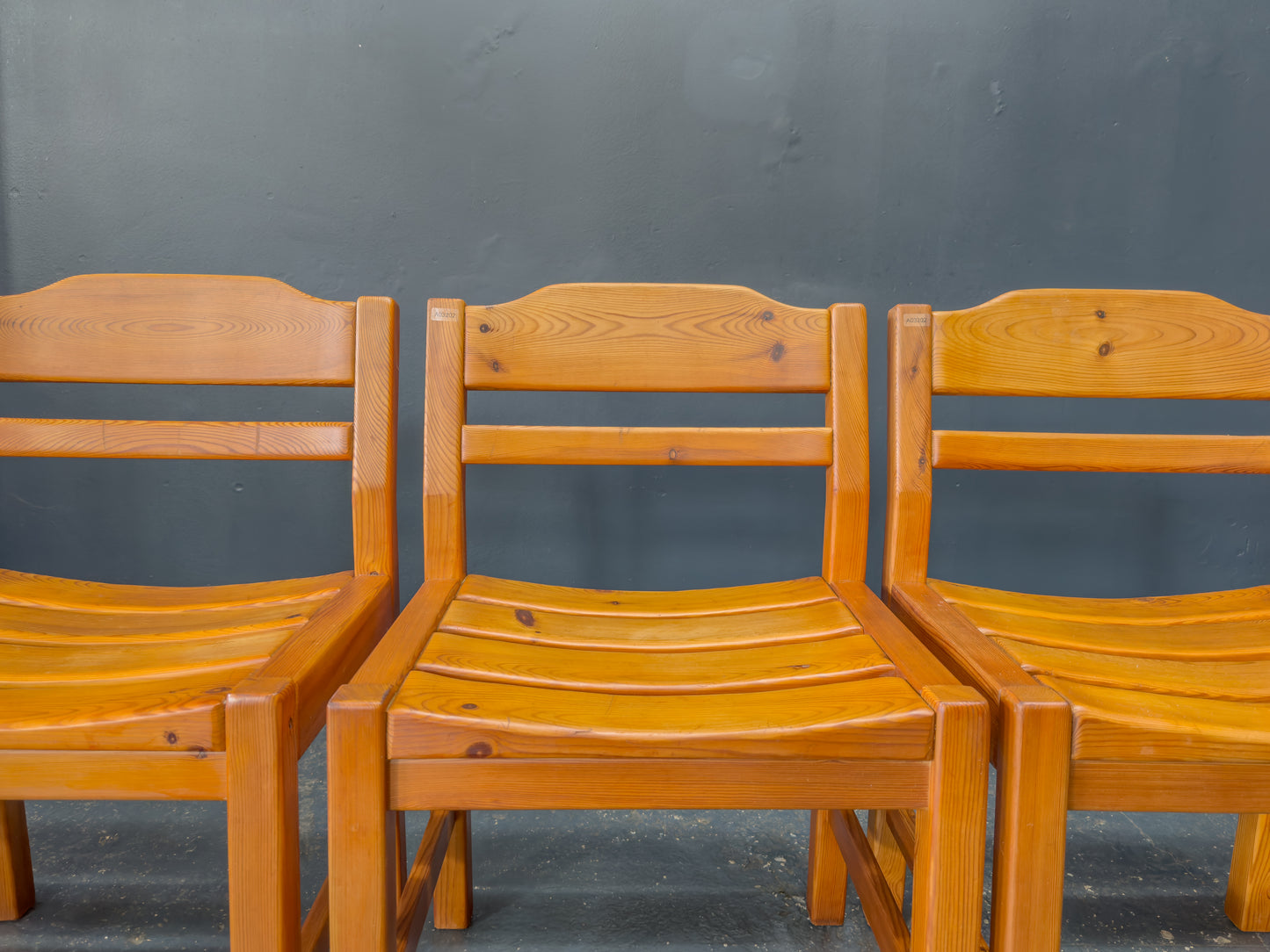 Set of 4 Pine Dining Chairs