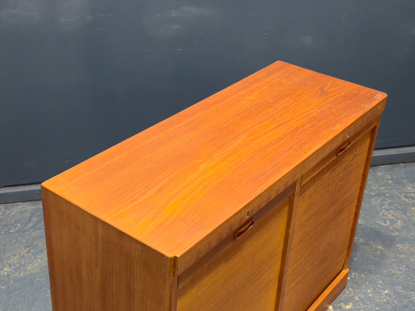 Teak Tambour Unit