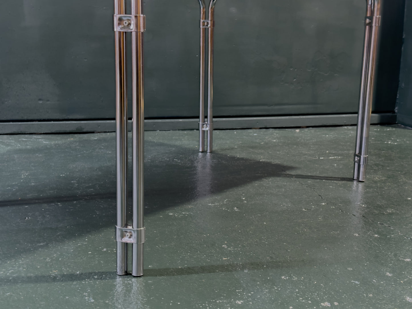 Pine and Chrome Dining Table