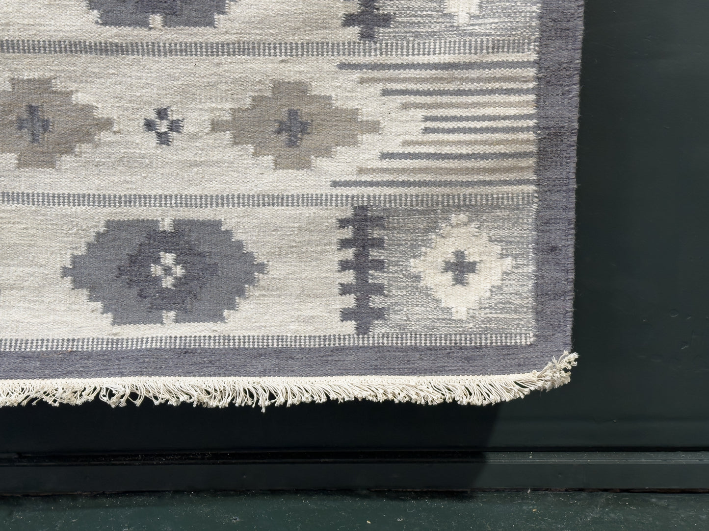 Grey Flat Weave Rug