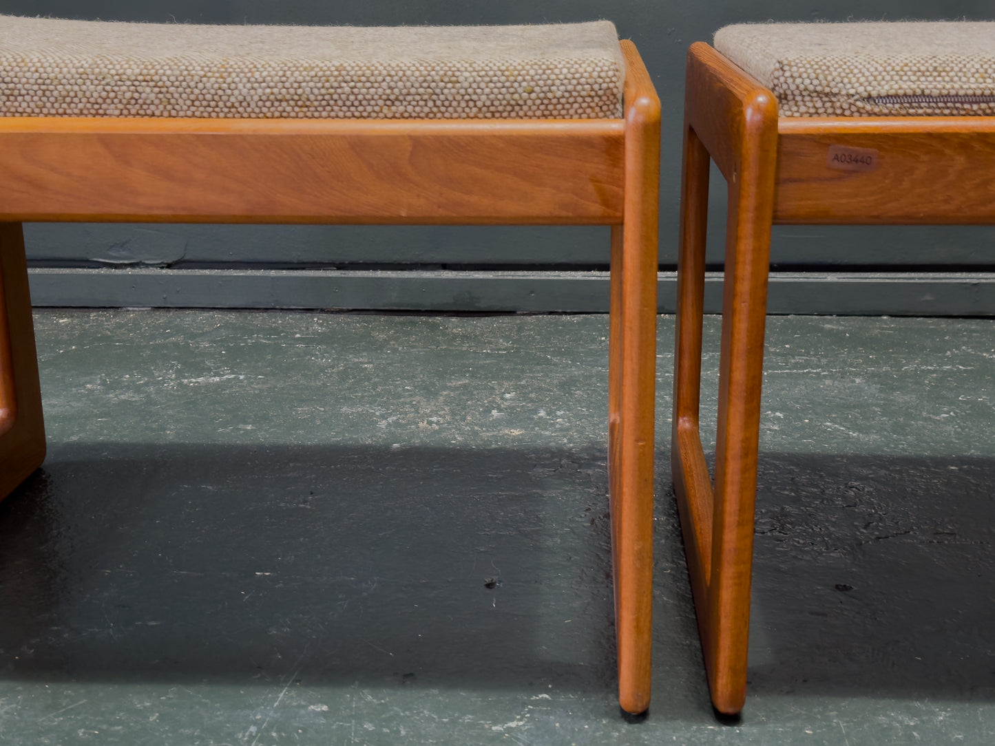 Teak Footstool by Komfort