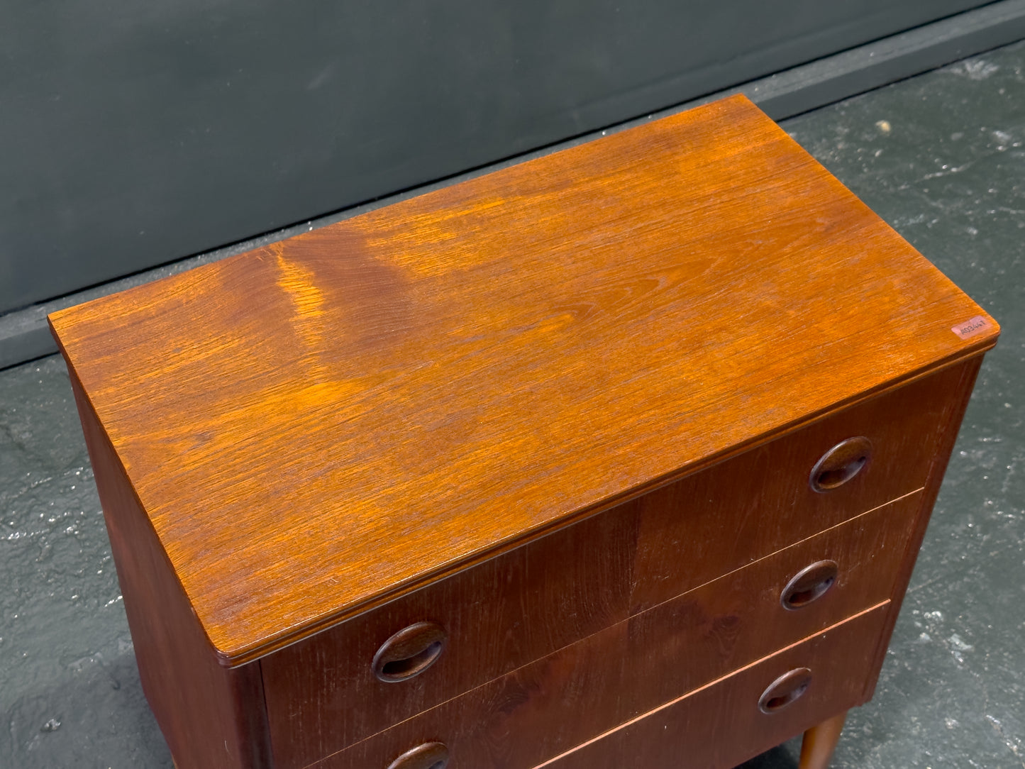 Teak Chest of Drawers with Circular Handles