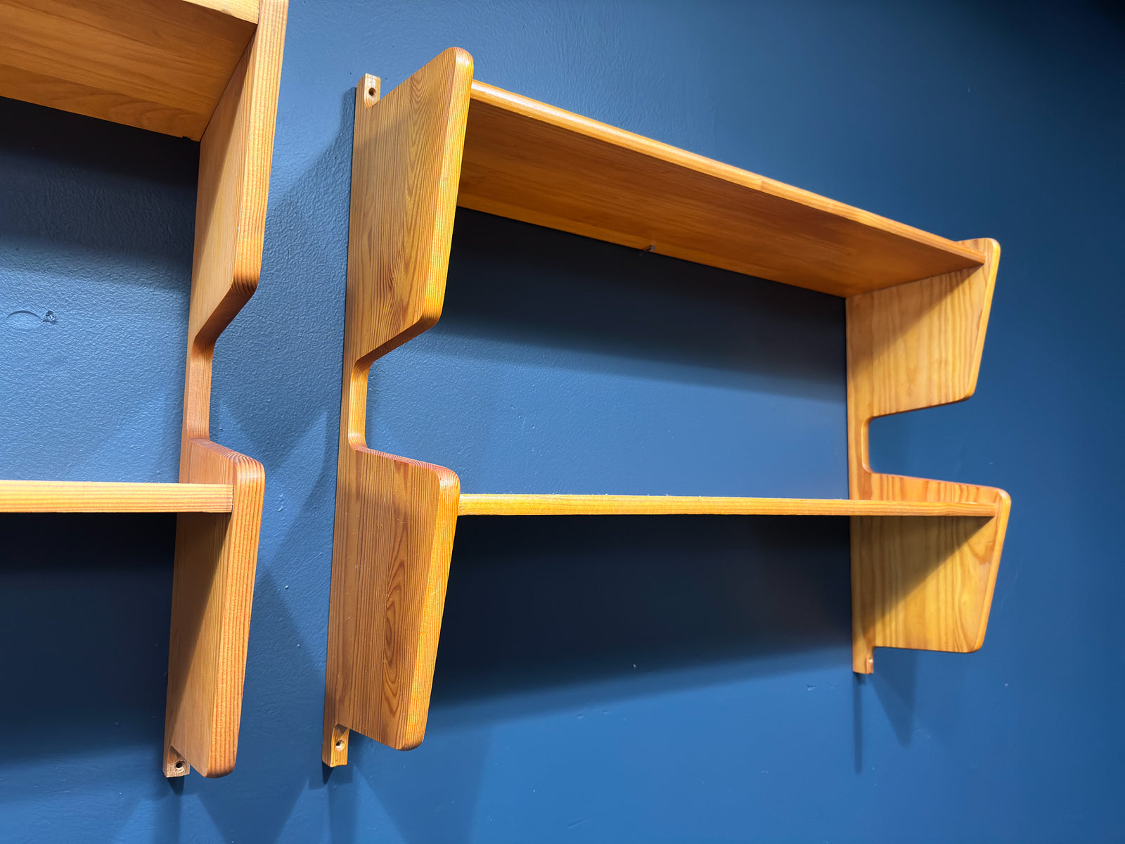 Pair of Pine Shelves
