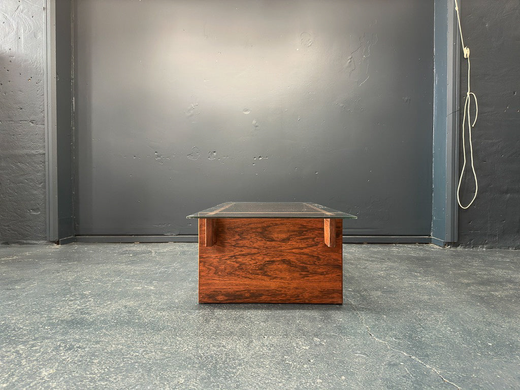 Svend Langkilde Rosewood & Glass Coffee Table