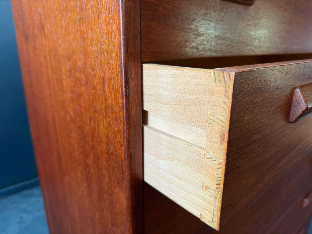 Tall Teak Chest of Drawers