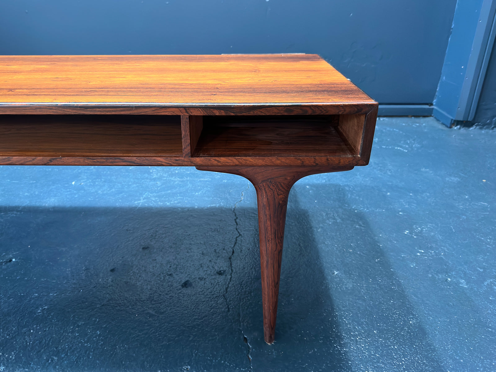 Rosewood Coffee Table with Reversible Drawers