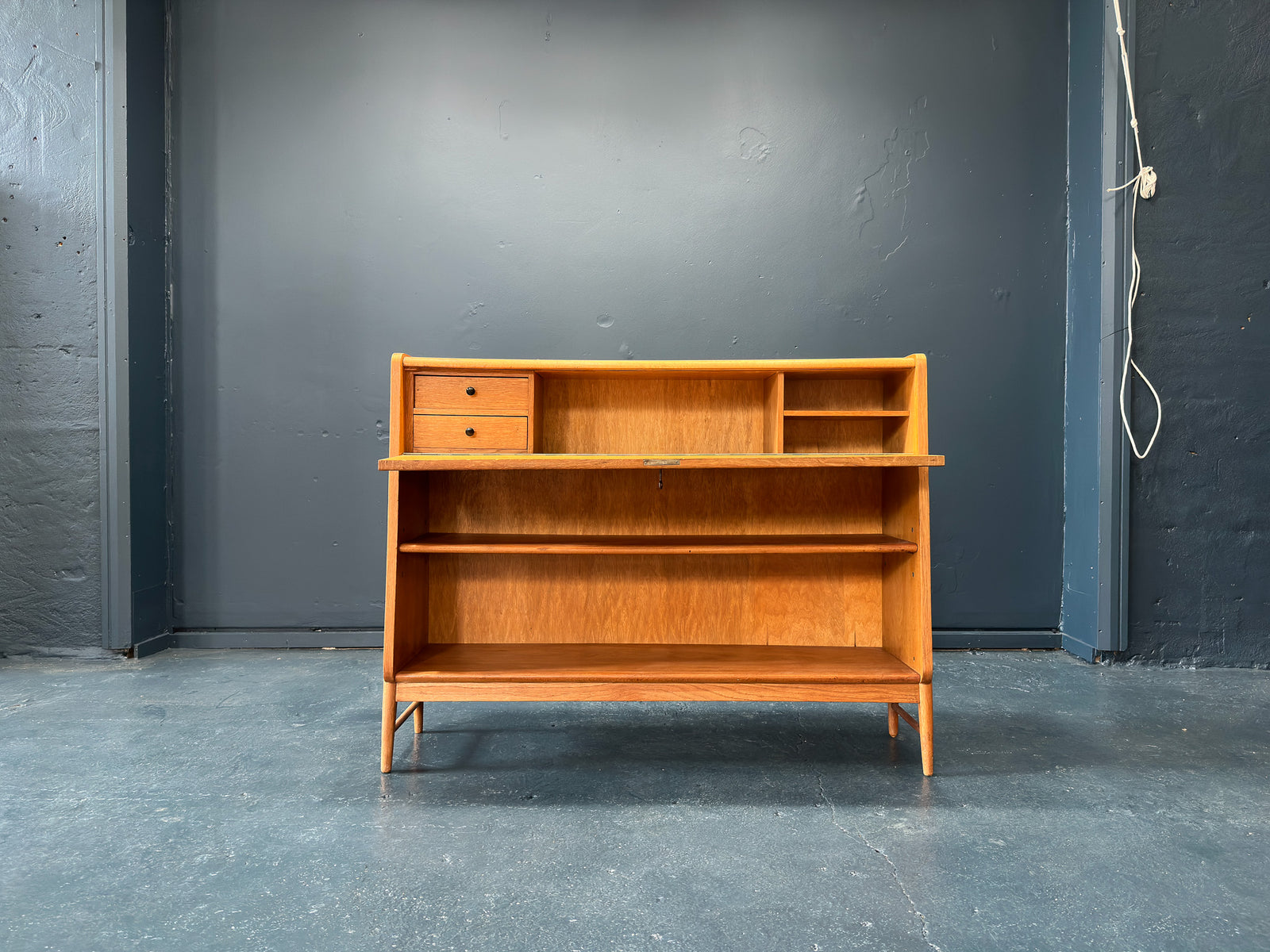 Bookcase with Writing Desk