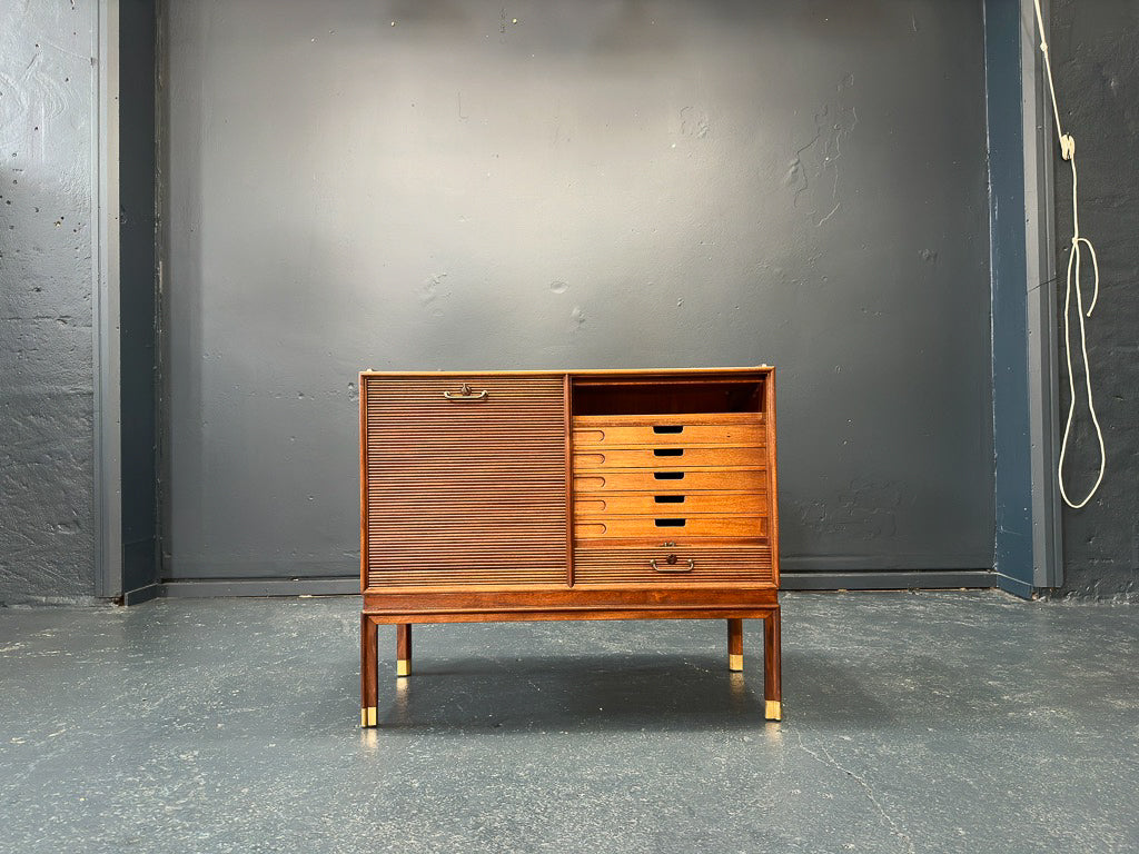 Mahogany Tambour Cabinet