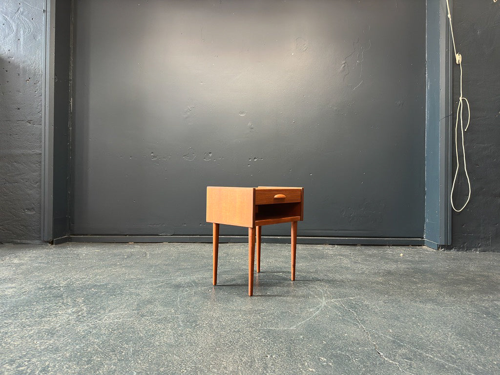 Teak Side Table with Drawer