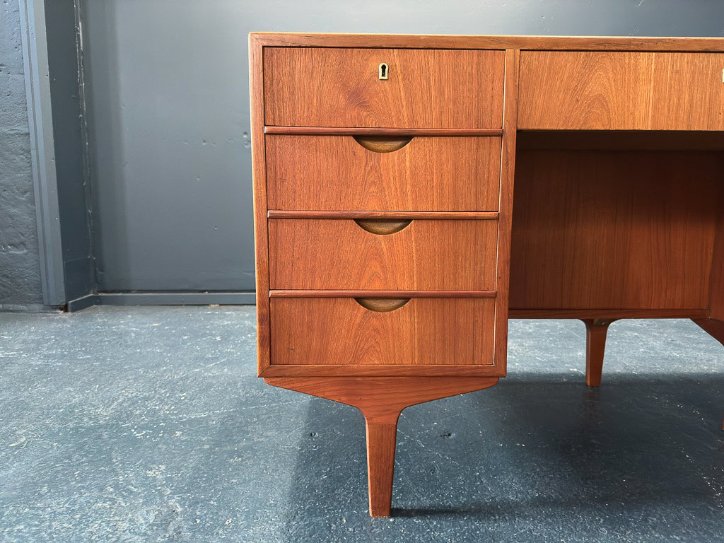 Teak Desk with Leaf