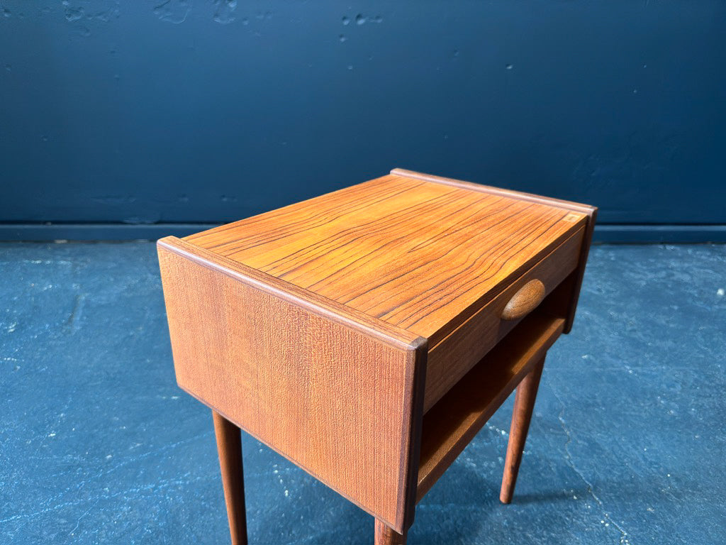 Teak Side Table with Drawer