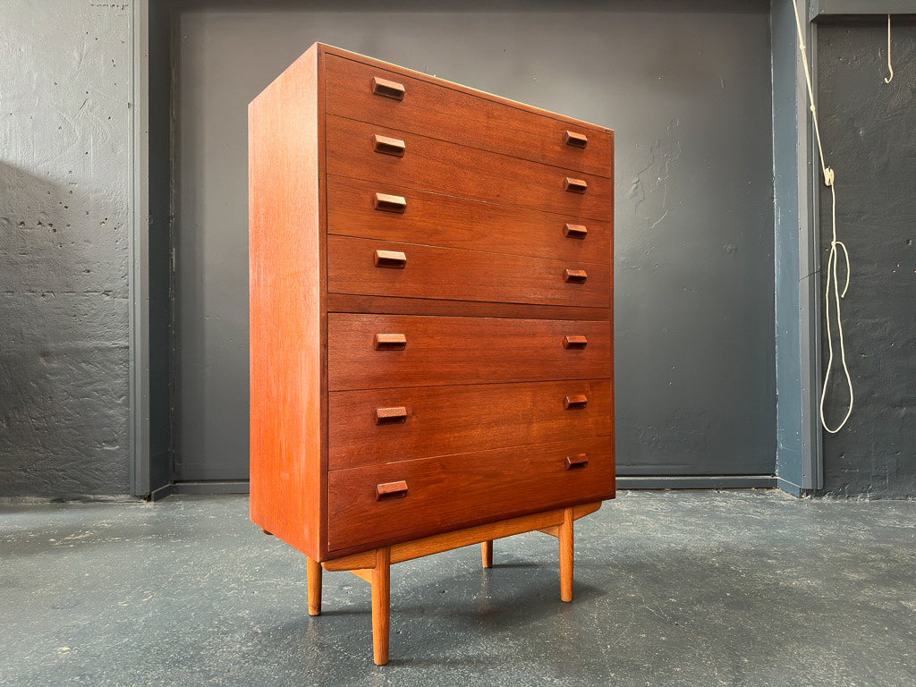 Tall Teak Chest of Drawers