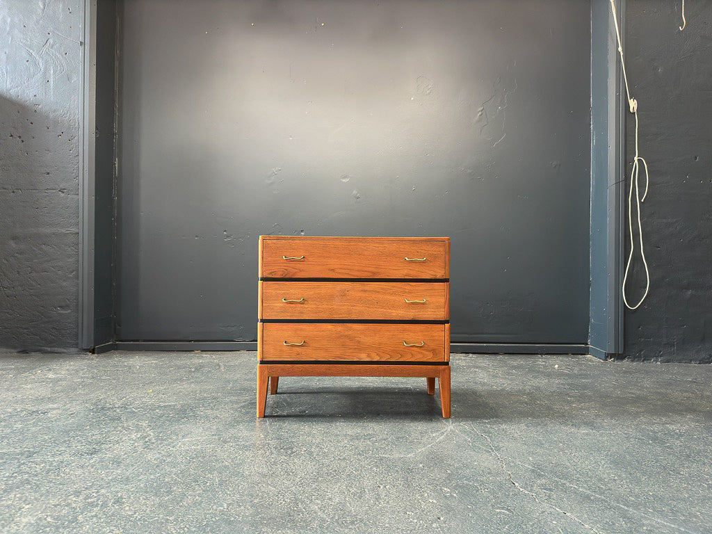 Small Oak Chest of Drawers and Vanity with Mirror