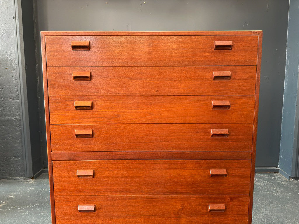 Tall Teak Chest of Drawers