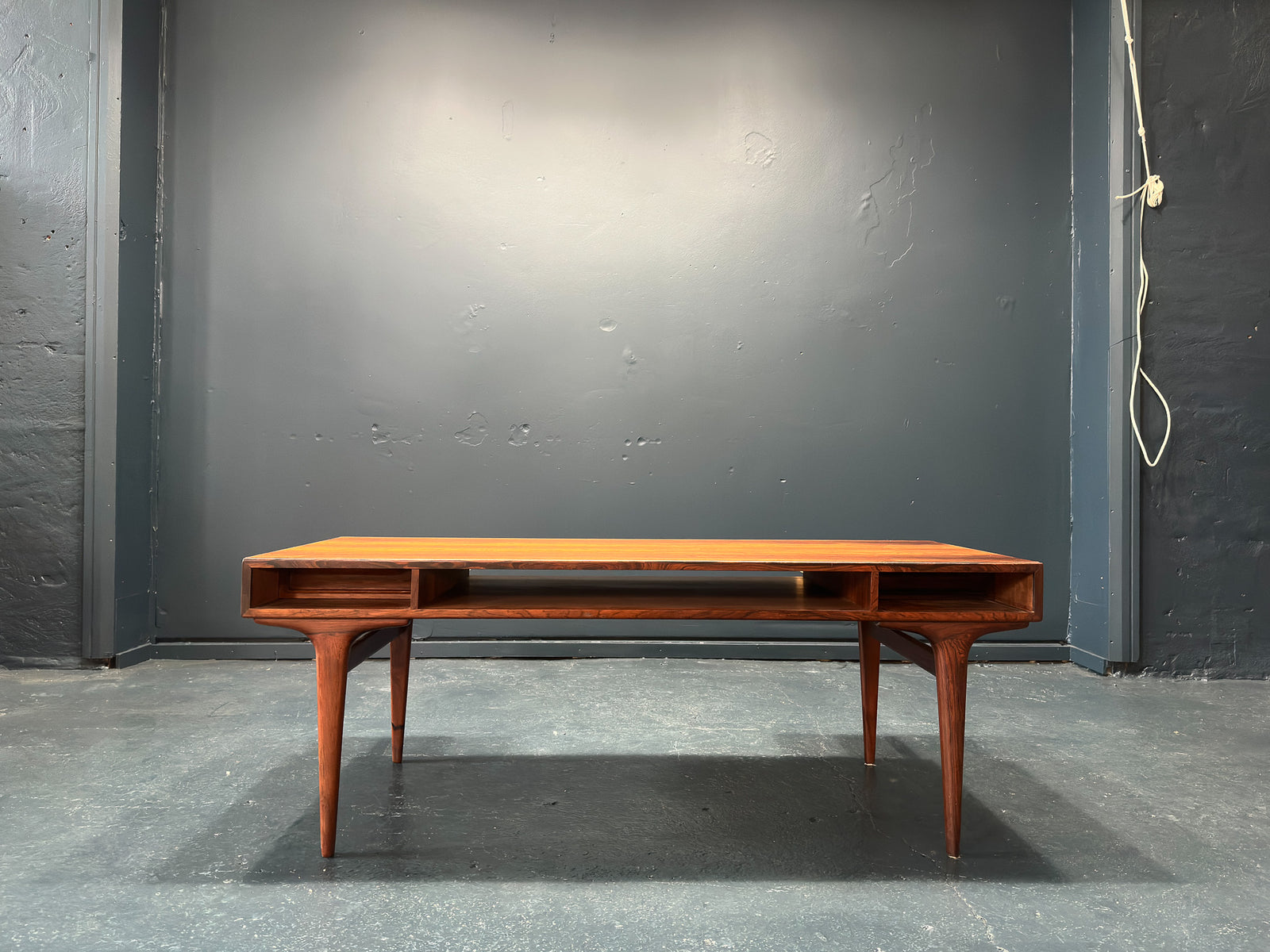 Rosewood Coffee Table with Reversible Drawers
