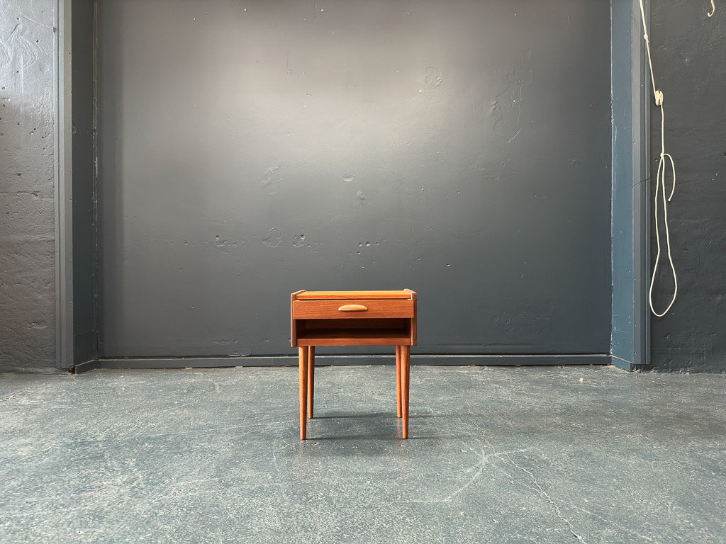 Teak Side Table with Drawer