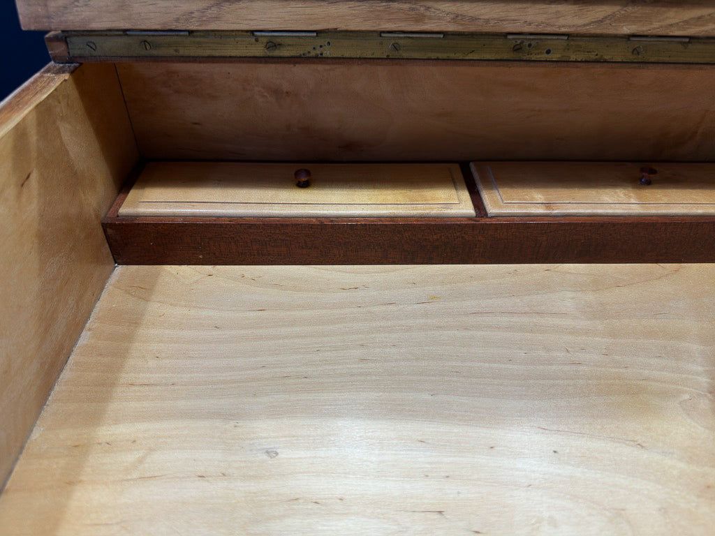 Small Oak Chest of Drawers and Vanity with Mirror