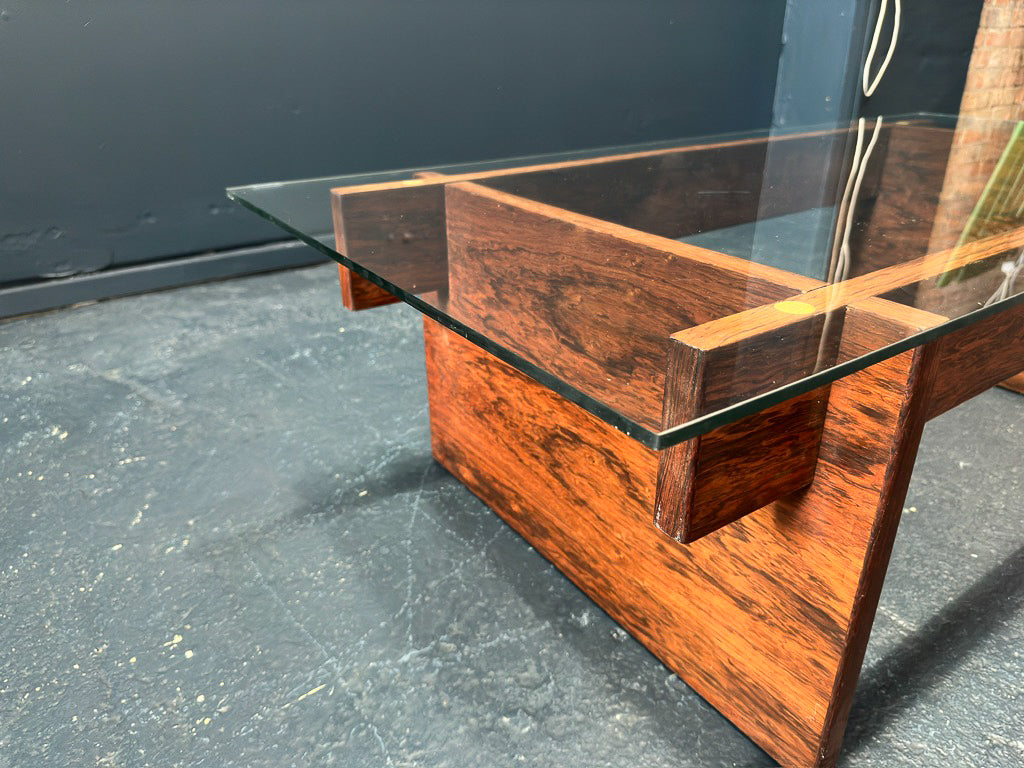 Svend Langkilde Rosewood & Glass Coffee Table