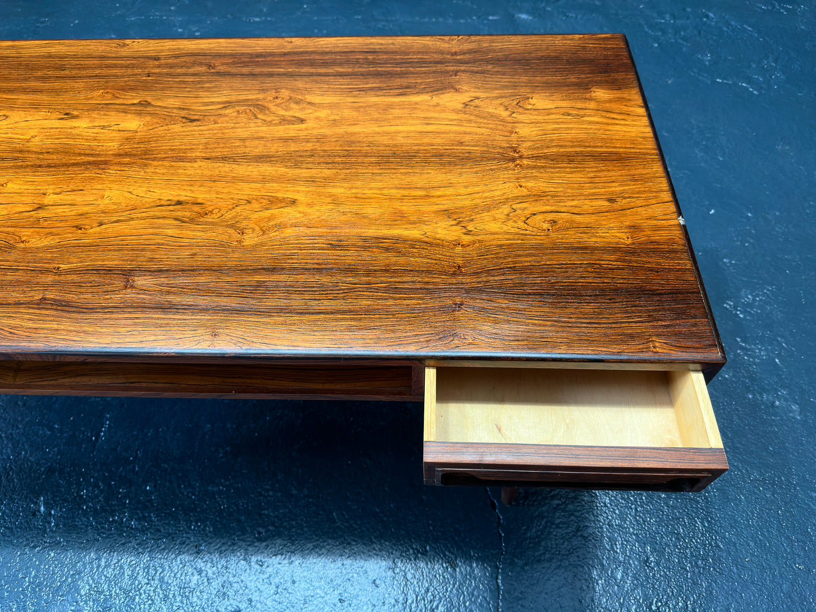 Rosewood Coffee Table with Reversible Drawers