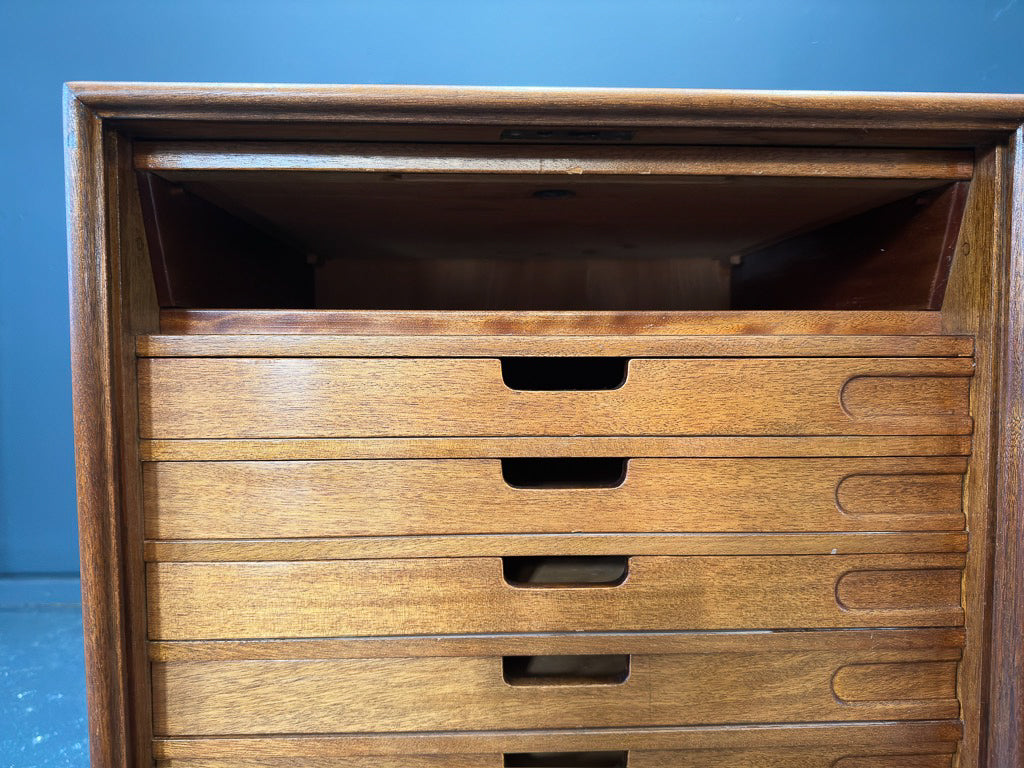 Mahogany Tambour Cabinet