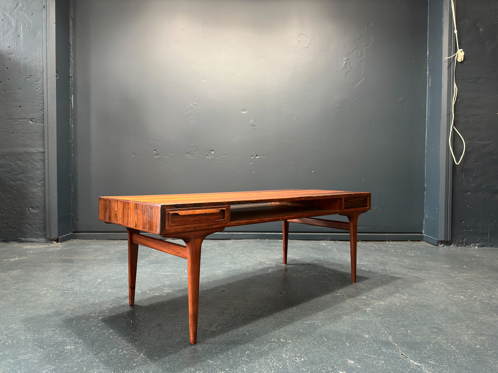 Rosewood Coffee Table with Reversible Drawers