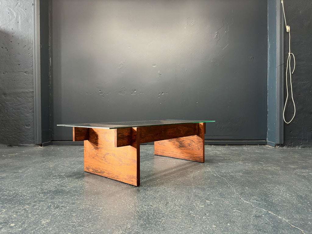 Svend Langkilde Rosewood & Glass Coffee Table