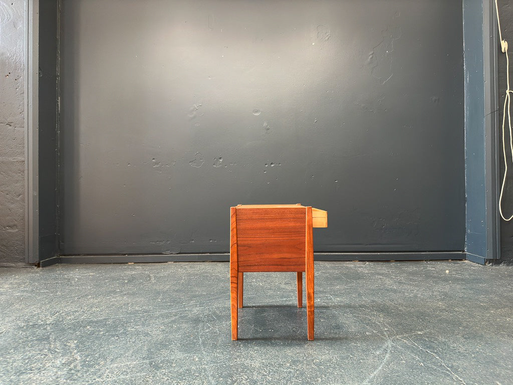 Small Teak Side Table with Drawer