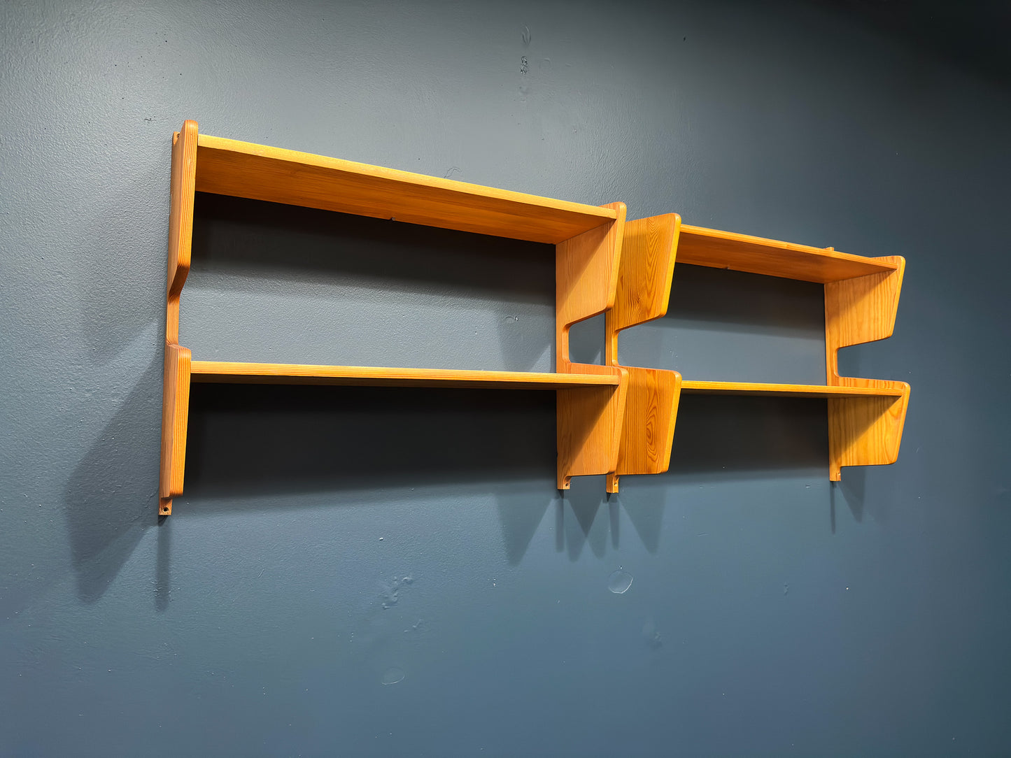 Pair of Pine Shelves