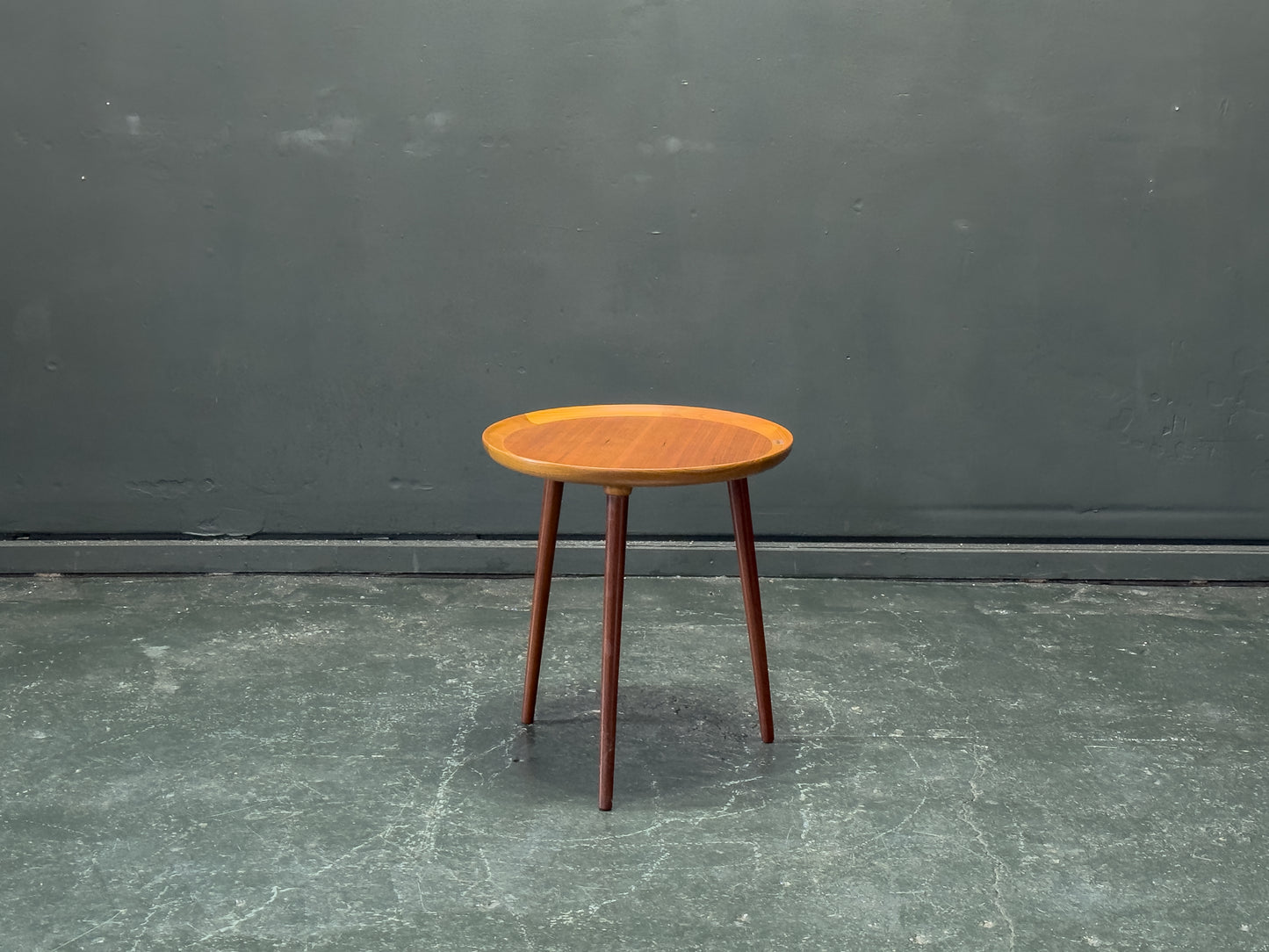 Anton Kildeberg Round Teak Sidetable