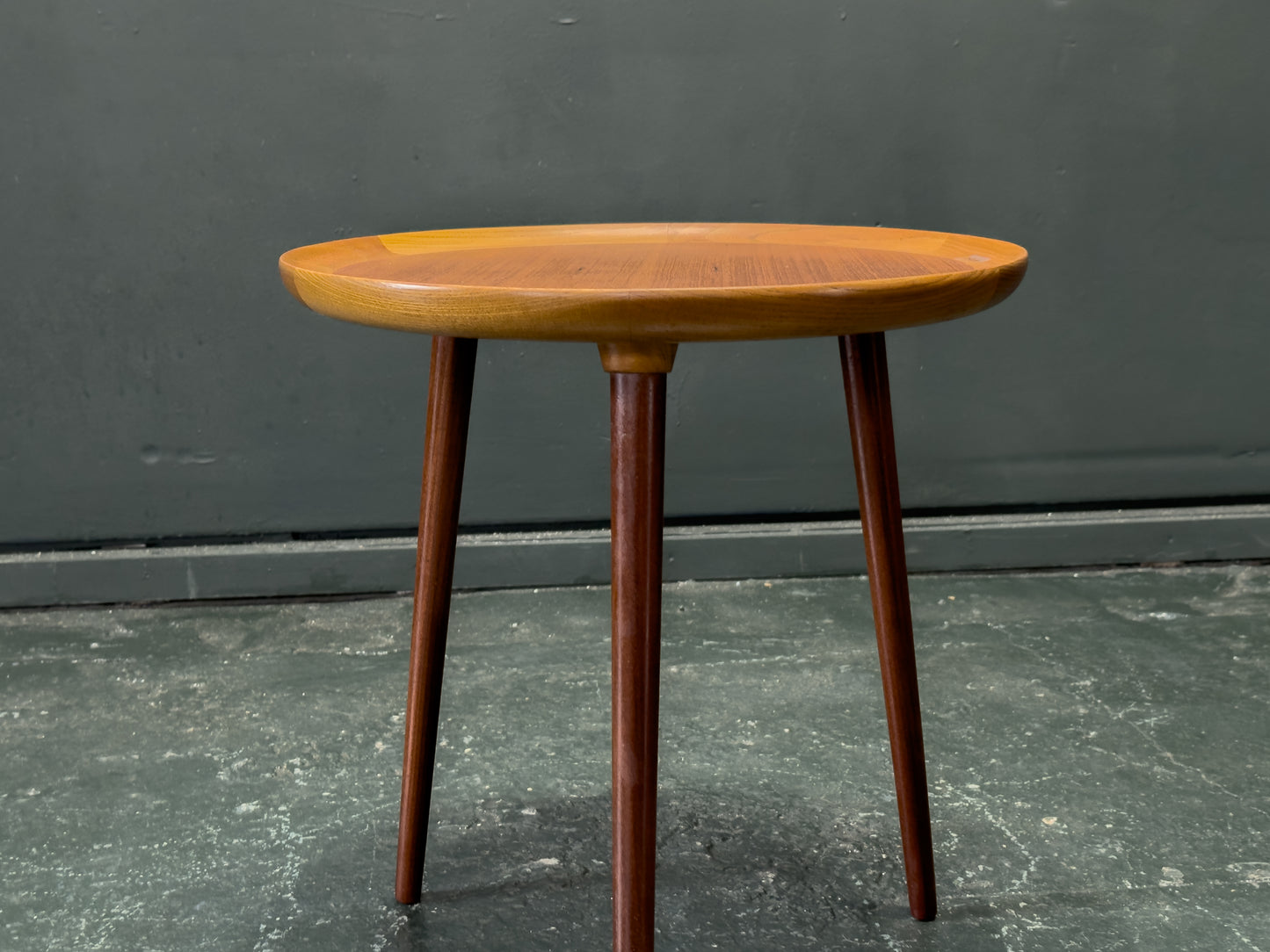 Anton Kildeberg Round Teak Sidetable