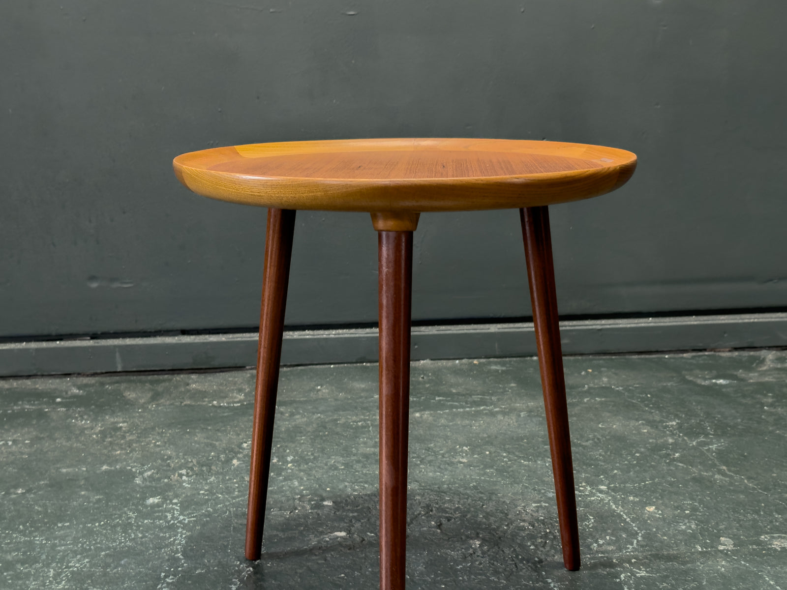 Anton Kildeberg Round Teak Sidetable