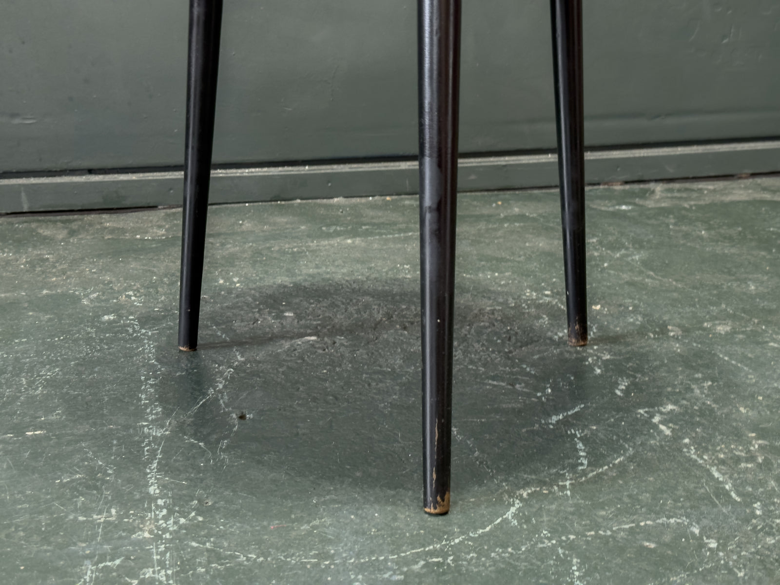 Anton Kildeberg Round Oak Side Table with Black Legs