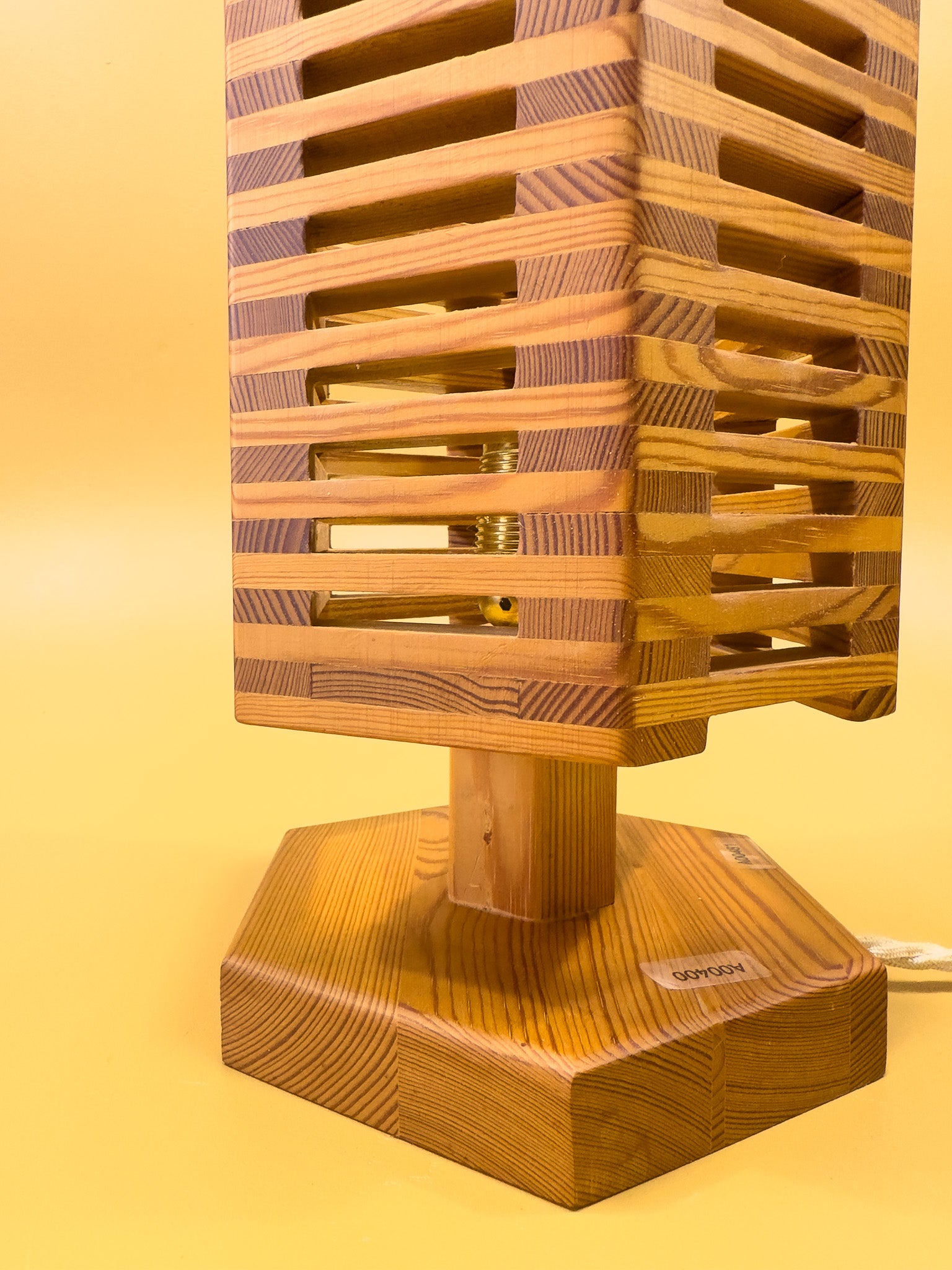 Sculptural Pine Table Lights