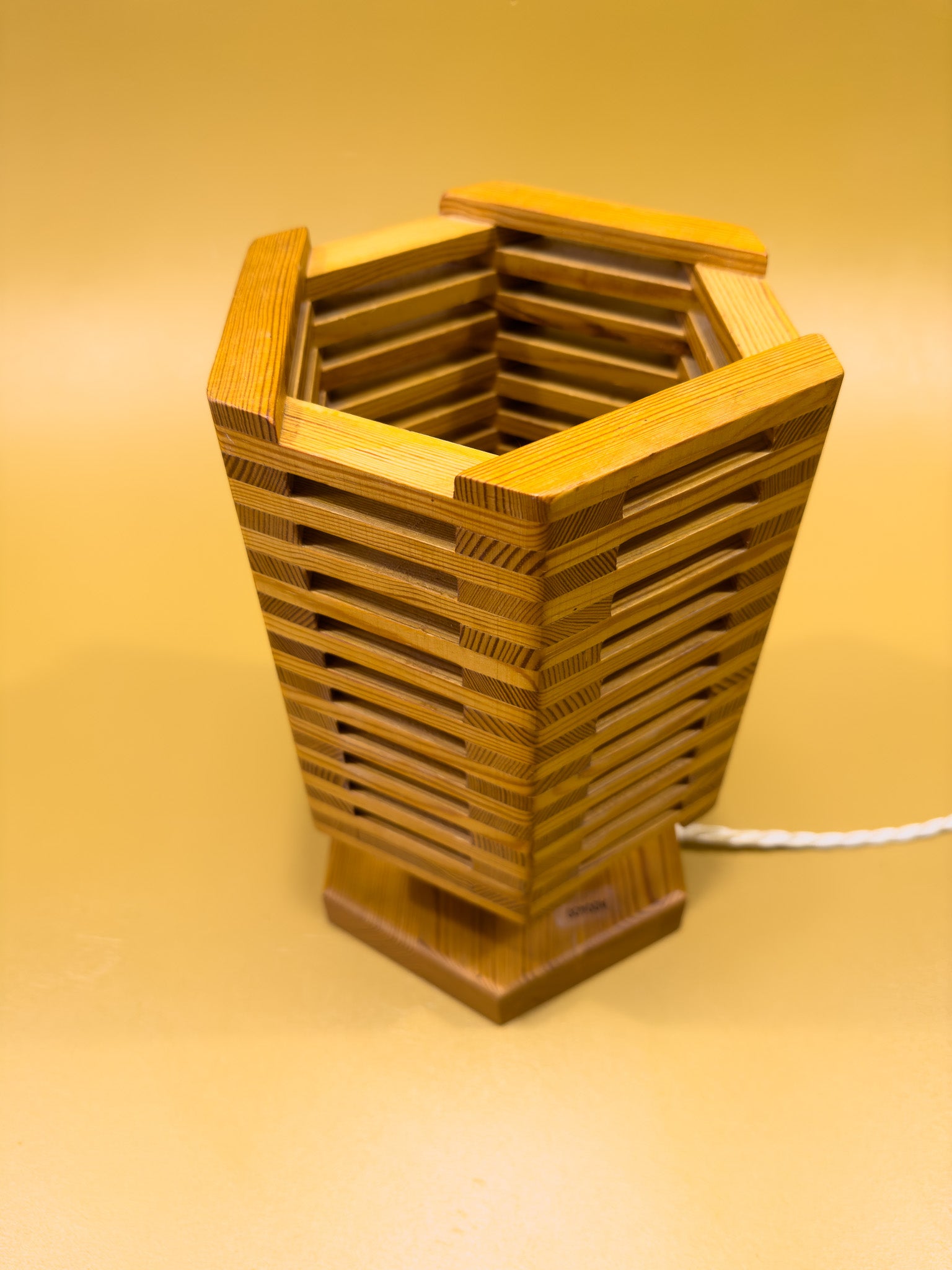 Sculptural Pine Table Lights