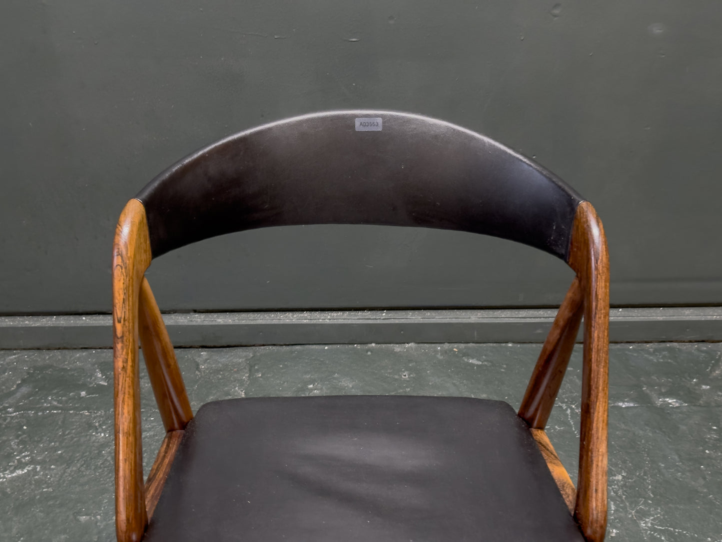 Leather and Rosewood Model 31 Chair by Kai Kristiansen