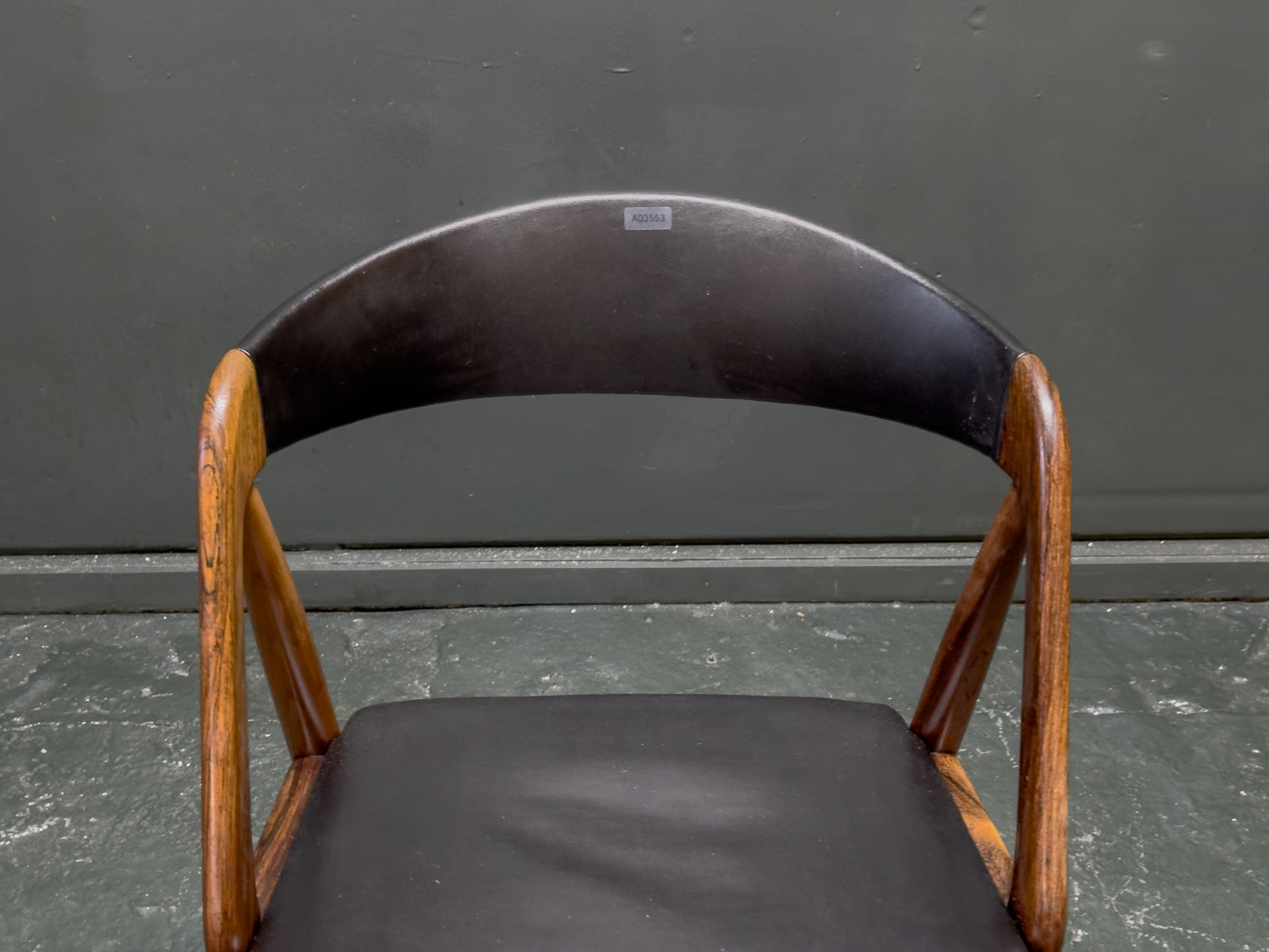 Leather and Rosewood Model 31 Chair by Kai Kristiansen