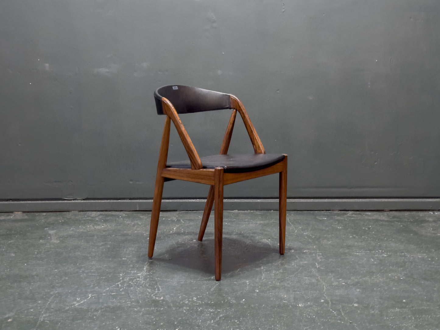 Leather and Rosewood Model 31 Chair by Kai Kristiansen