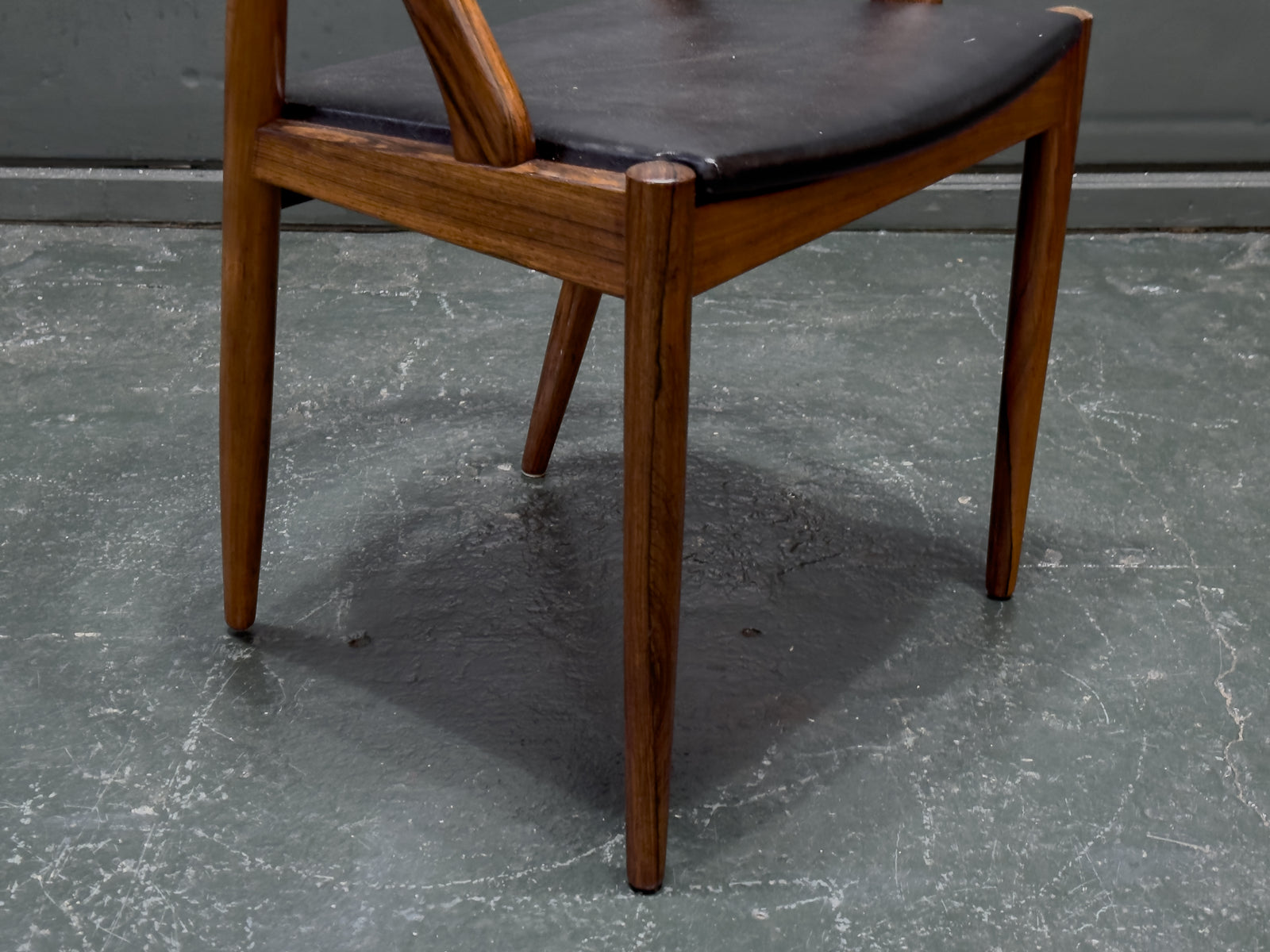 Leather and Rosewood Model 31 Chair by Kai Kristiansen