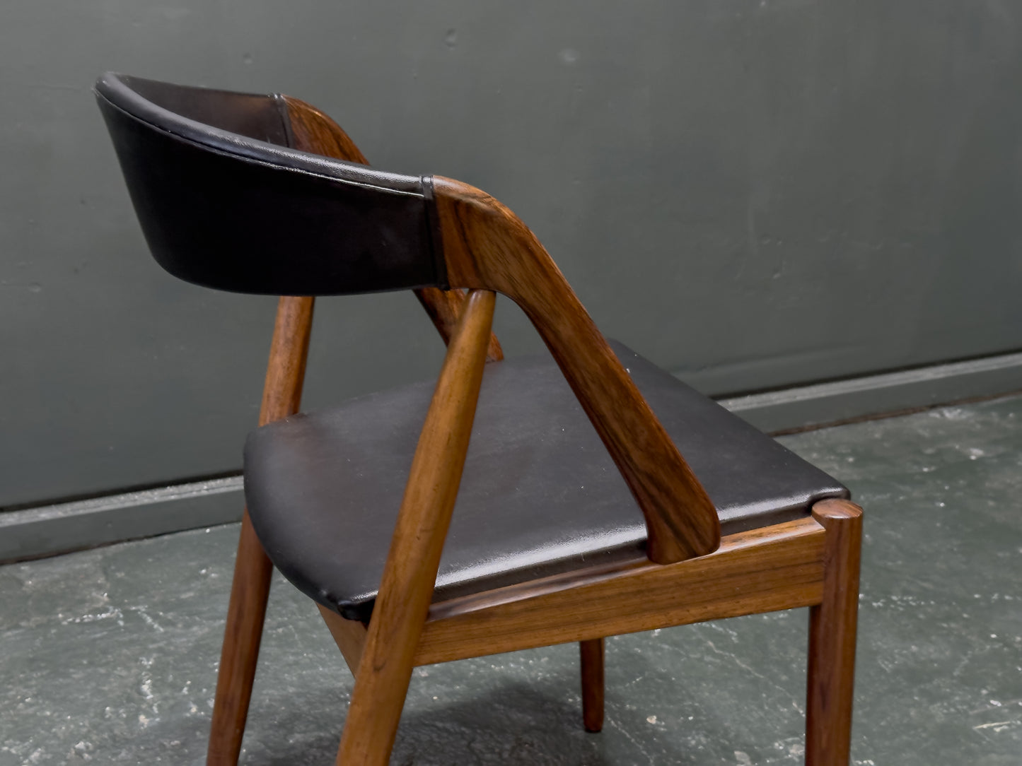 Leather and Rosewood Model 31 Chair by Kai Kristiansen