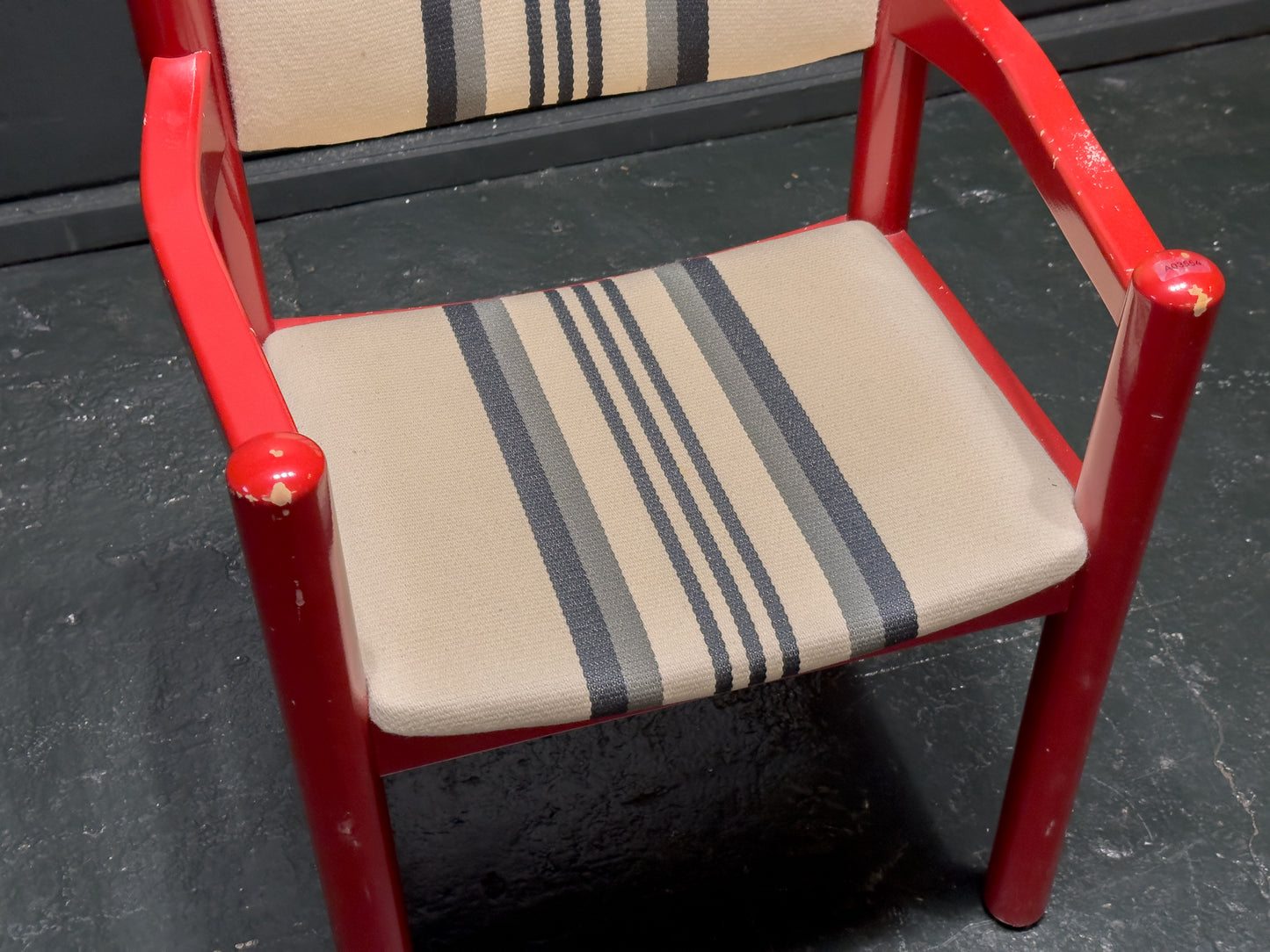 BS Mobler Red Gloss Upholstered Chair